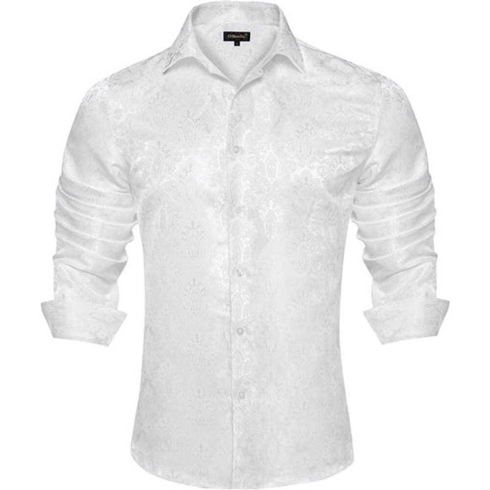 New Mens Christmas Dress Shirts,Casual Xmas Long Sleeve Button Down Shirt